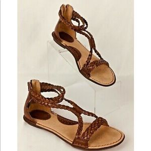 brown braided galdiator sandals from b.o.c!